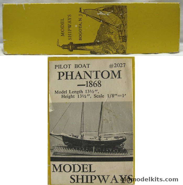Model Shipways Phantom  New York Pilot Boat - 11.25 Inch Long Wood and Metal Ship Kit plastic model kit